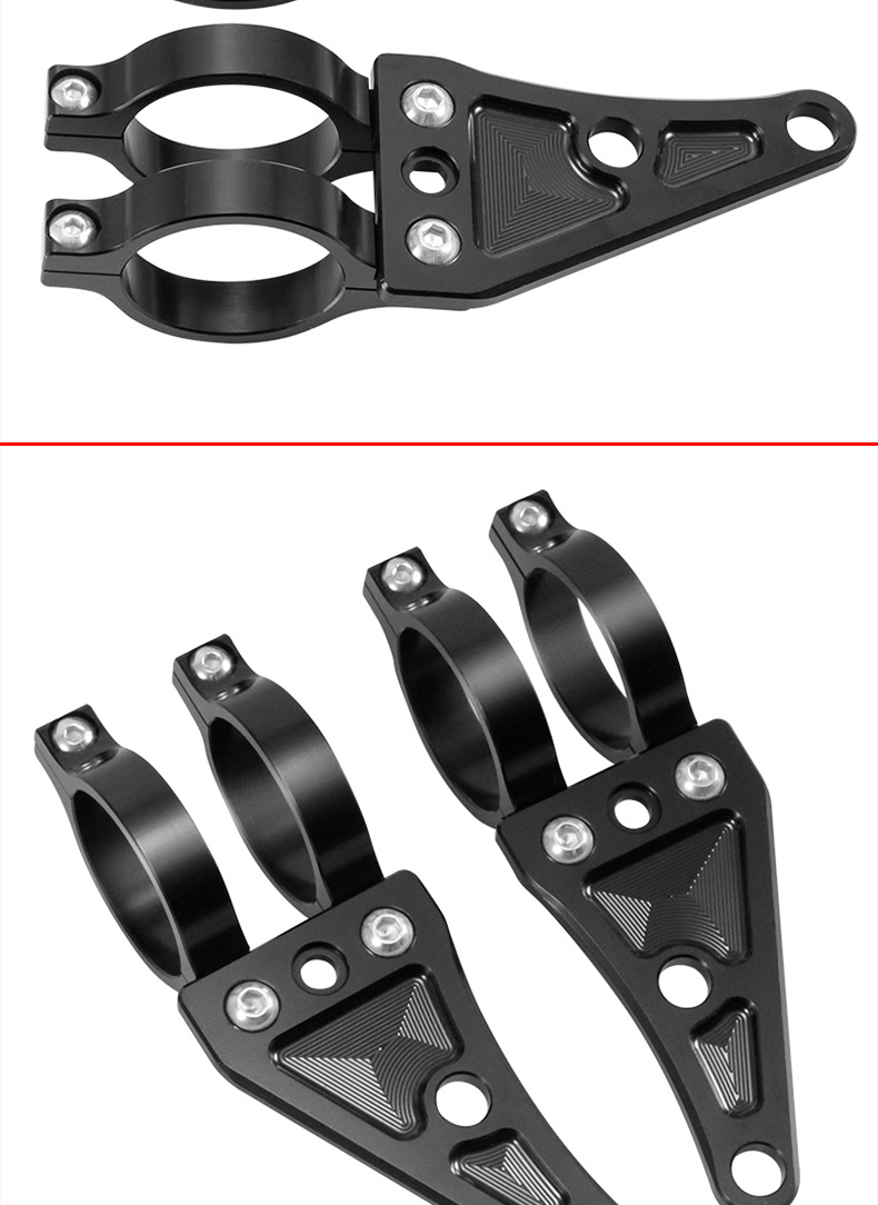 Motorcycle modification universal 39mm-41mm adjustable shock absorption headlight bracket suitable for Harley CB iron horse