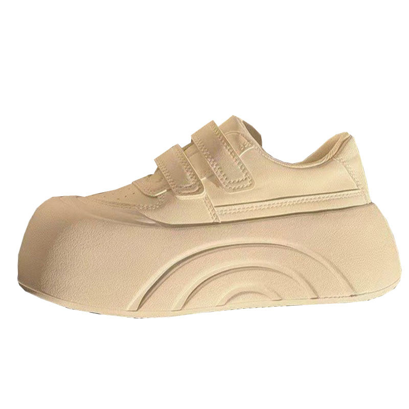 Scarpe da donna di alta gamma con suola spessa, modello nuvola bianca, nuove, primavera/autunno 2025, con velcro, alluce, stile brutto, tipo pane_voghion.com