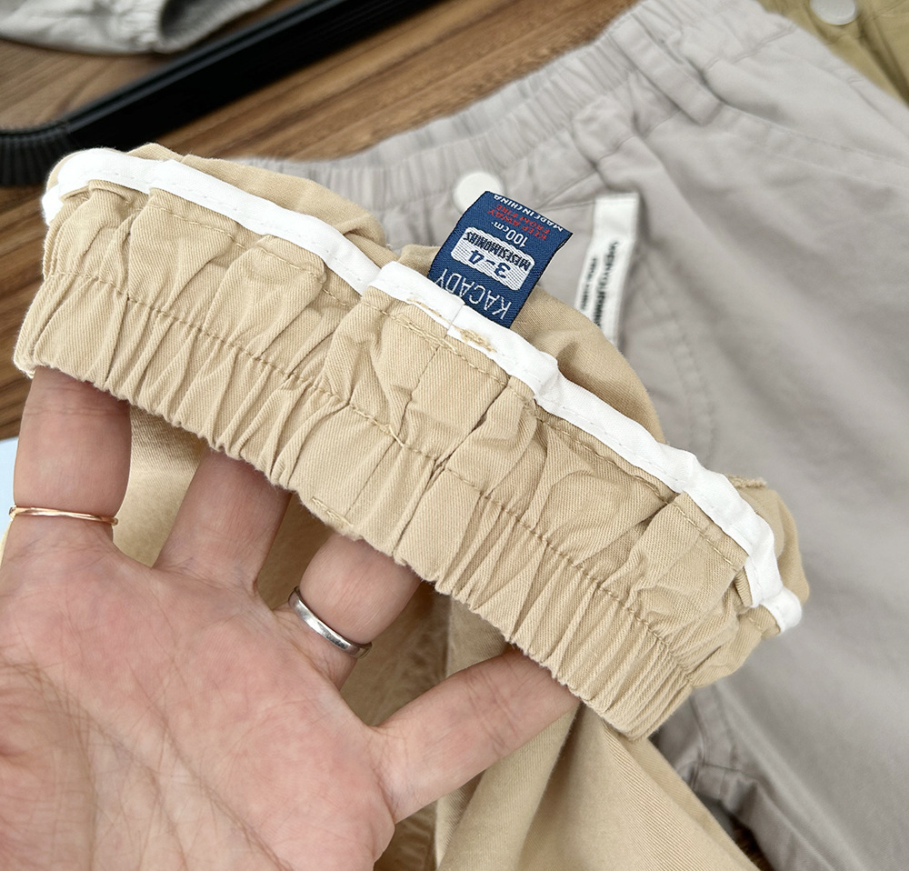 (2개) 어린이 면화 부드러운 캐주얼 바지 반바지 여름 새로운 도착 중형 큰 소년 얇은 통기성 자른 바지