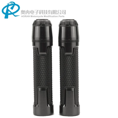 Motorcycle Handle Cover Sleeve Aluminum Alloy Plug Grip - 1-pair-pvc-box-black-pvc-box