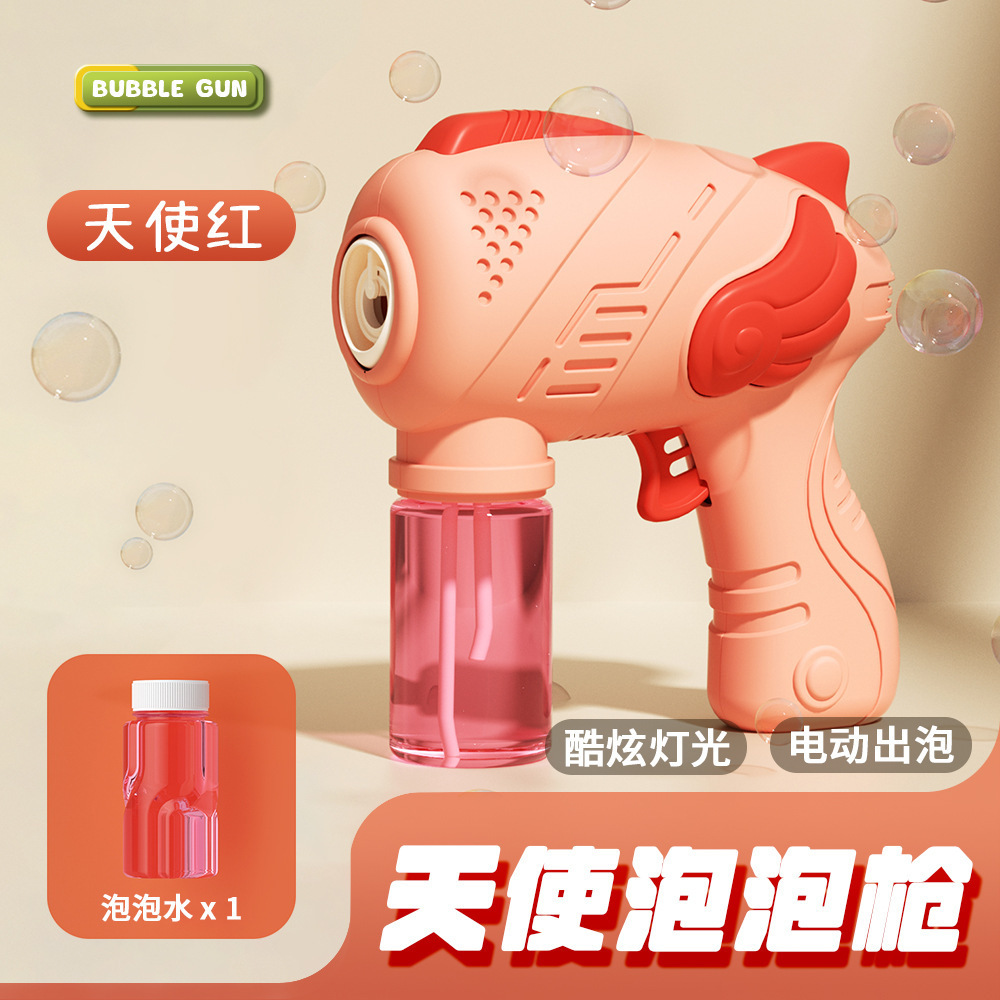 Rosa-automática de un solo agujero Ángel máquina de burbujas (bolsa)