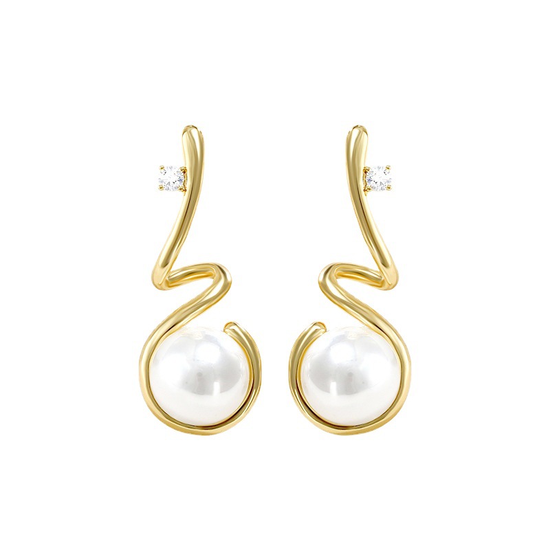 Xuking joyería simple rebordear pendientes para las mujeres 2023 nueva moda elegante pendientes francés retro imitación perla pendientes