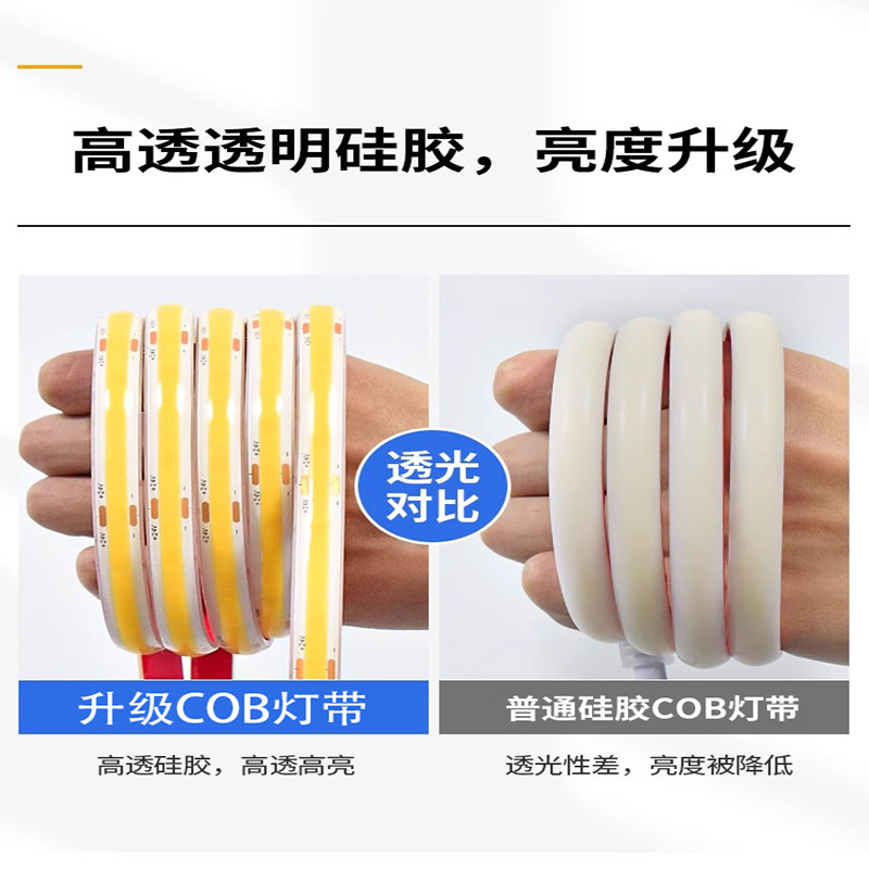 中山照明ホームデコレーション会社防水 COB ライトストリップ 24V 柔軟な雰囲気天井テレビの壁メインライトなし|undefined