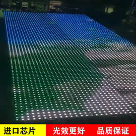LED全彩网格屏透明柔性卷帘防水可编程视频图片文字安装方便