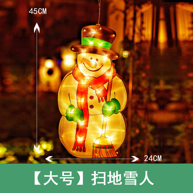 スポットledクリスマス吸盤灯雪だるま老人造形祝日雰囲気小彩灯ショーウインドー装飾灯クリスマス灯|undefined