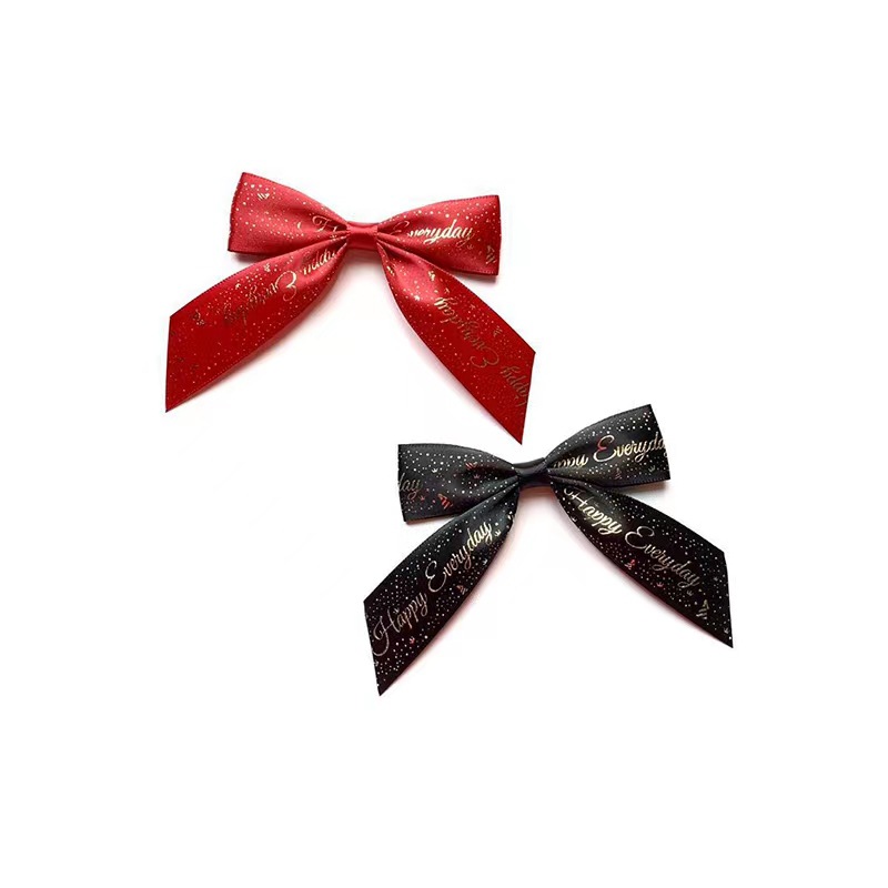 9/11CM烫金蝴蝶结成品-礼物包装装饰配件礼品盒