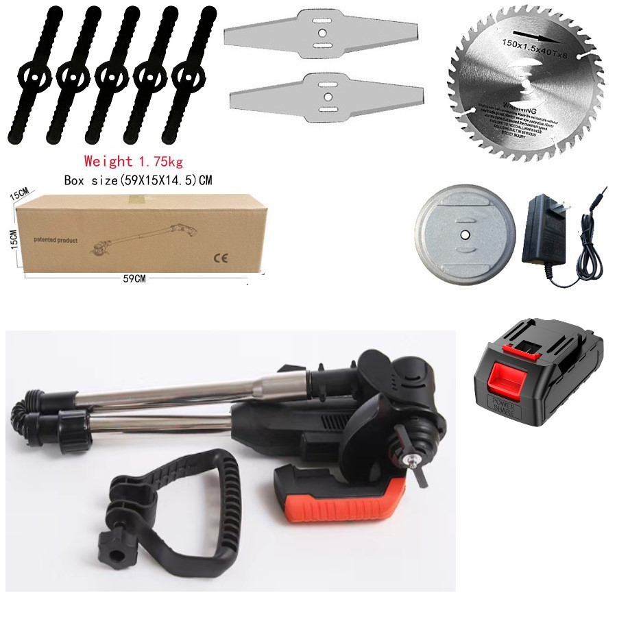 Lithium cortacésped eléctrico pequeño hogar recargable multifunción cortacésped de jardín