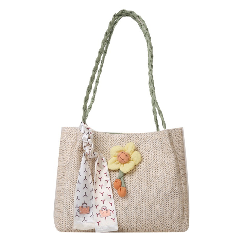 Verano nuevo estilo occidental bolsa casual paja bolso de gran capacidad 2023 verano nuevo estilo temperamento axila bolsa de mano