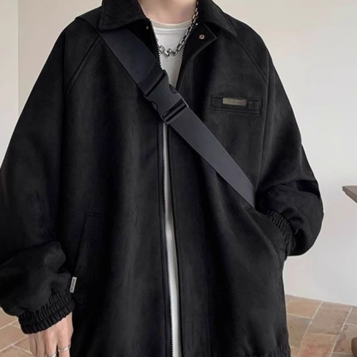 Chaqueta de gamuza informal suelta para jóvenes de Xianchuan