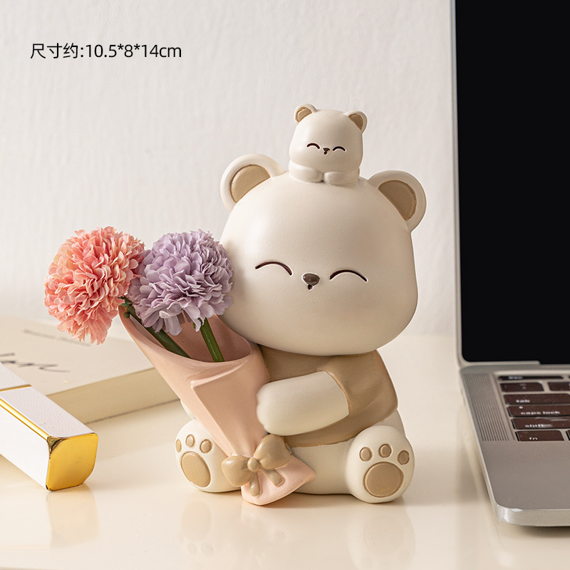 작은 꽃다발 곰 가벼운 카레 작은 국화 2 [핑크 보라색]