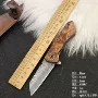 大马士革便携露营野营折叠刀