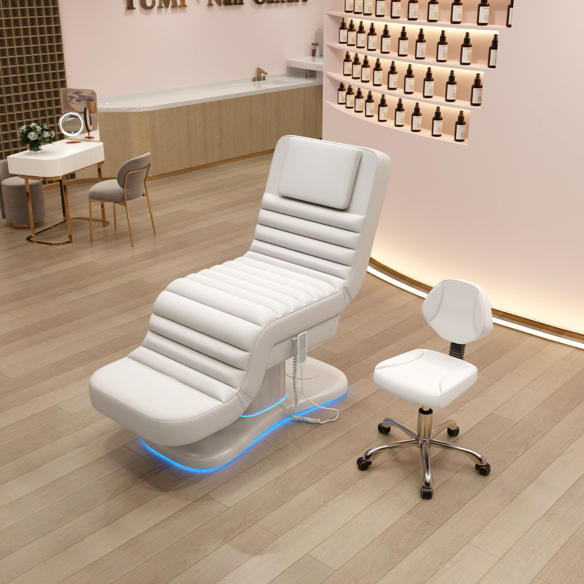 흰색 3 모터 빛 + 의자