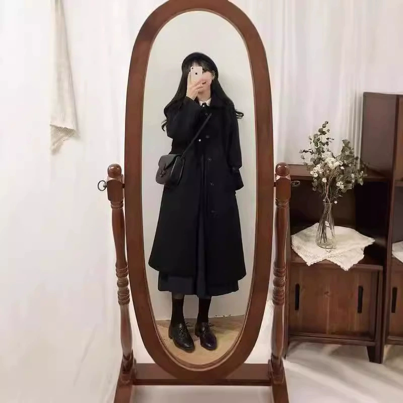 Студенческая шерстяная куртка женского среднего и длинного осеннего и зимнего нового женского пола корейская версия свободного тонкого и толстого шерстяного пальто