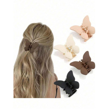 F 48535 Frosted butterfly hair claw clip ĥɰ����������ץ��