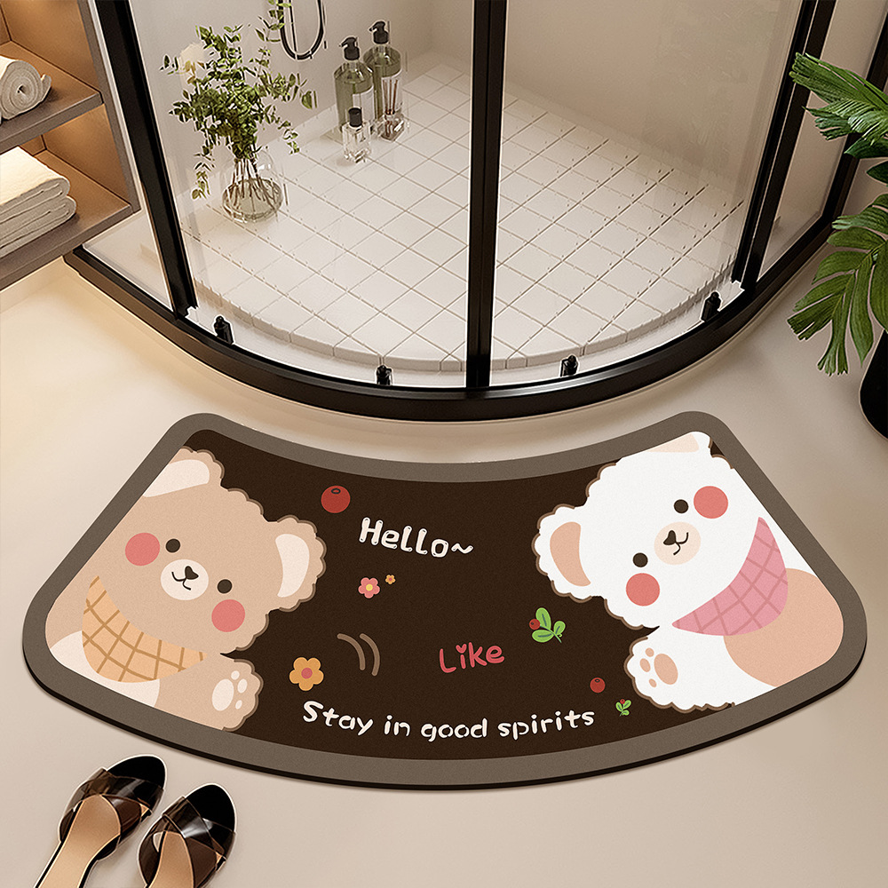 alfombra de suelo de baño alfombra de puerta de entrada alfombra de baño alfombra antideslizante de baño absorbente de agua alfombra doméstica