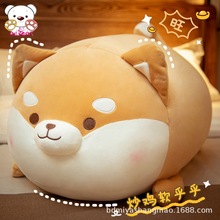 胖嘟柴犬靠枕床头抱着睡觉可爱狗狗公仔抱枕靠垫床上沙发玩偶女生