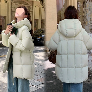 冬季新款中长款小个子超好看今年流行中羽绒棉服女