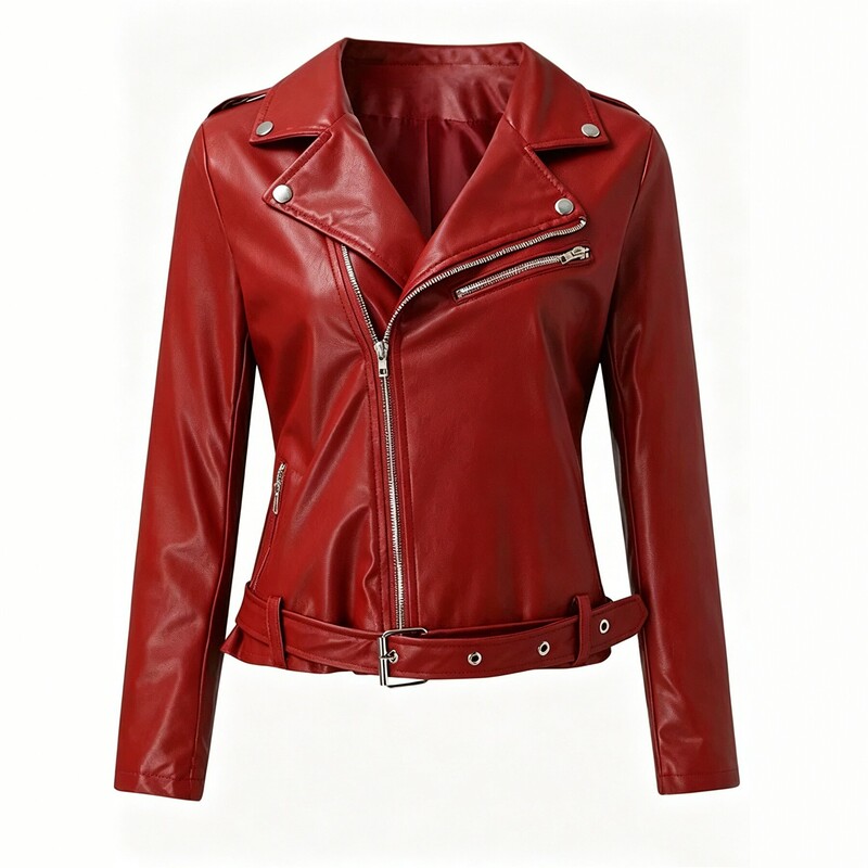 2026 New Style Women's Short Pu Leather Motorcycle Jacket, Slim Fit, European and American Style, Fashionable and Versatile Coat 2026 New Style Women's Short Pu Leather Motorcycle Jacket, Slim Fit, European and American Style, Fashionable and Versatile Coat