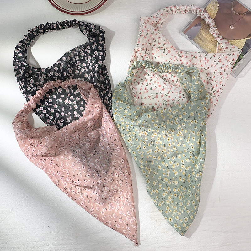 Fashion Elastic Floral Triangle Scarf Headband Wholesale display picture 2