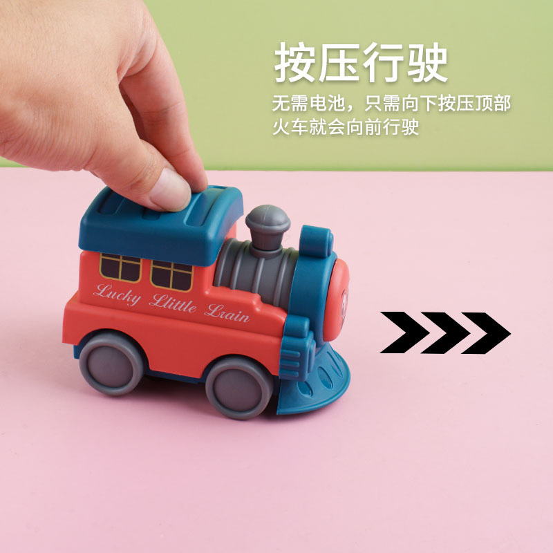 Nuevo puesto al por mayor prensa juguete coche niños inercia locomotora niño Tire hacia atrás coche kindergarten regalo
