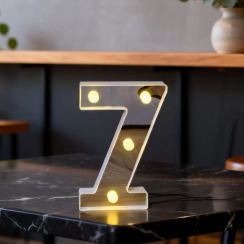 Lámpara LED Decorativa de Letras y Números de Plástico para Fiestas, Cumpleaños y Eventos image 78