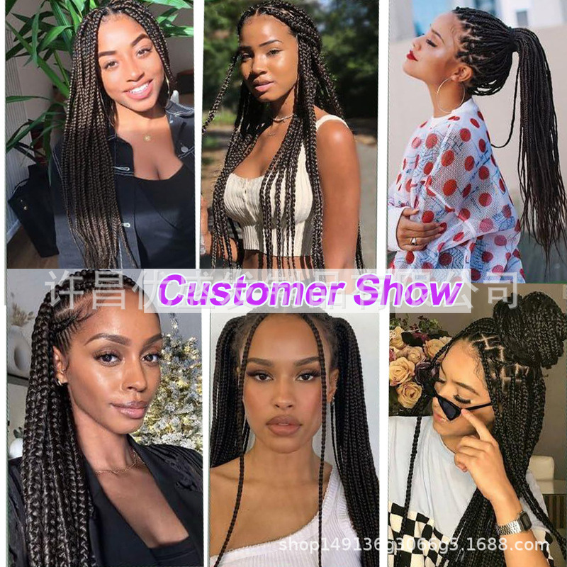 Straight真人发发把假发可烫染长直发braids Bulk接发束HumanHair|undefined