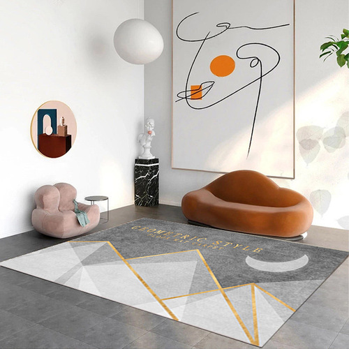Nordic modern bedroom living room carpet geometric abstract striped wall-to-wall carpet sofa coffee table carpet floor mat manufacturer