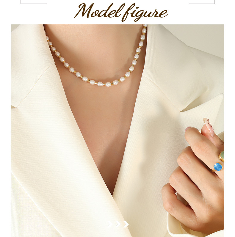 Simple Style Geometric Titanium Steel Beaded Bracelets Necklace