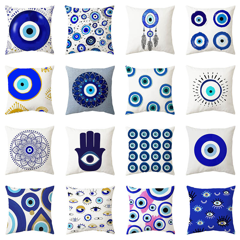 Capa de almofada evil eye almofada decorativa macia para sofá_voghion.com
