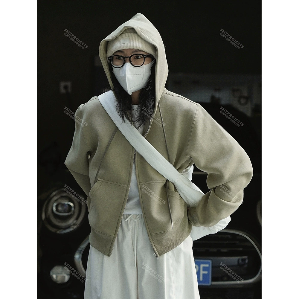 Ранняя весна, новая простая толстовка с капюшоном в корейском стиле, повседневная куртка свободного силуэта для женщин