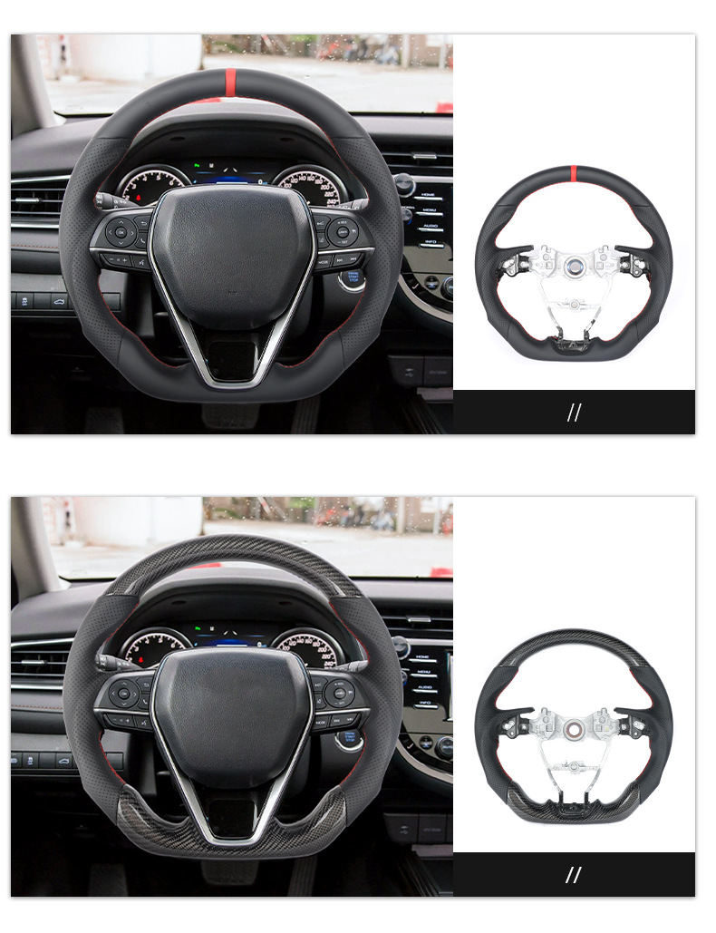 Suitable for Toyota Camry Rongfang Wilanda Lingfang Weisha Camry Asia Upgraded Carbon Fiber Steering Wheel