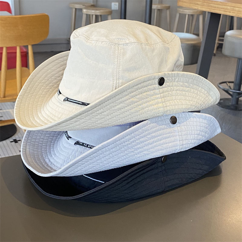 Gran gorro de brillo para mujeres primavera y verano vaqueros occidentales sombrero de pescador sombrero de montaña al aire libre sombrero de pesca para hombres sombrero de sombrero de sol