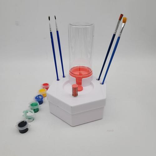 Rectangular plastic brush cleaner, water circulation scrubber, brush cleaner, brush cleaning tool