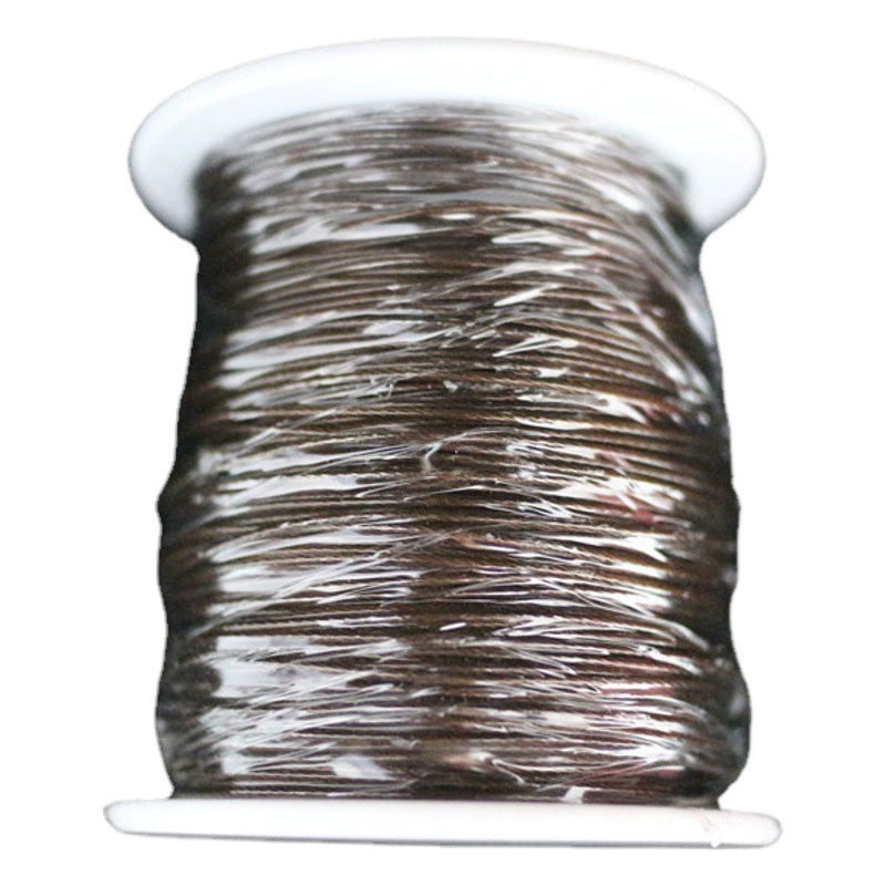 Завод прямой 0,8 мм 7*7 стальной трос с покрытием из нержавеющей стали с покрытием из ПВХ с пластиковым покрытием кофе черный серый белый красный зеленый желтый