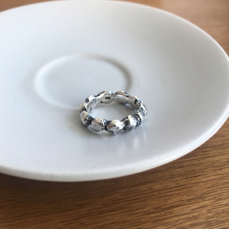 Korean and K-Style Dongdaemun 925 Sterling Silver Ring Simple Elegant Versatile Retro Ring