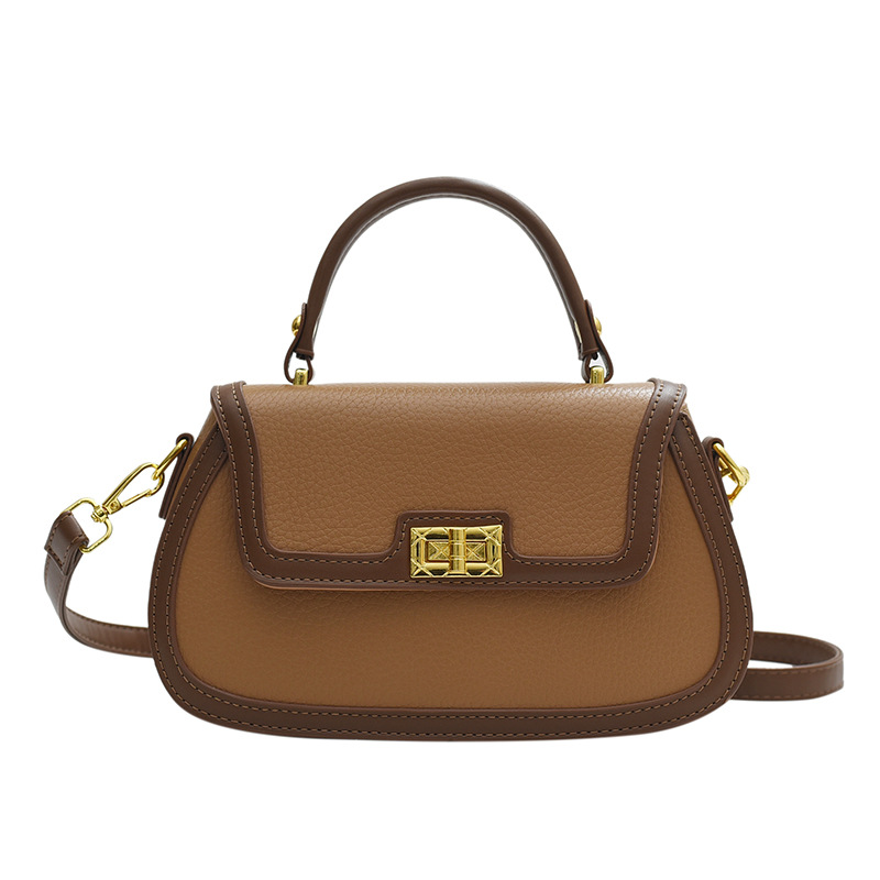 Bolsa de textura transfronteriza para las mujeres 2023 nuevo retro contraste color bloqueo portátil pequeña bolsa cuadrada bolsa de mensajero de hombro de alta calidad