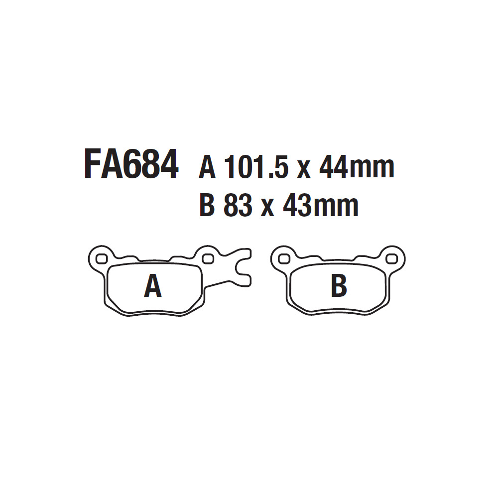 Motorcycle Disc Brake Pads Disc Brake Pads Atv Fa684 Can Am Defender 799