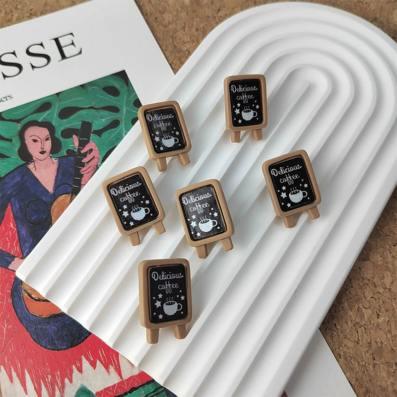 6 кофейных вывесок coffee фирменные колышки креативные пробковые доски войлочные доски для фотографий фиксированные украшения