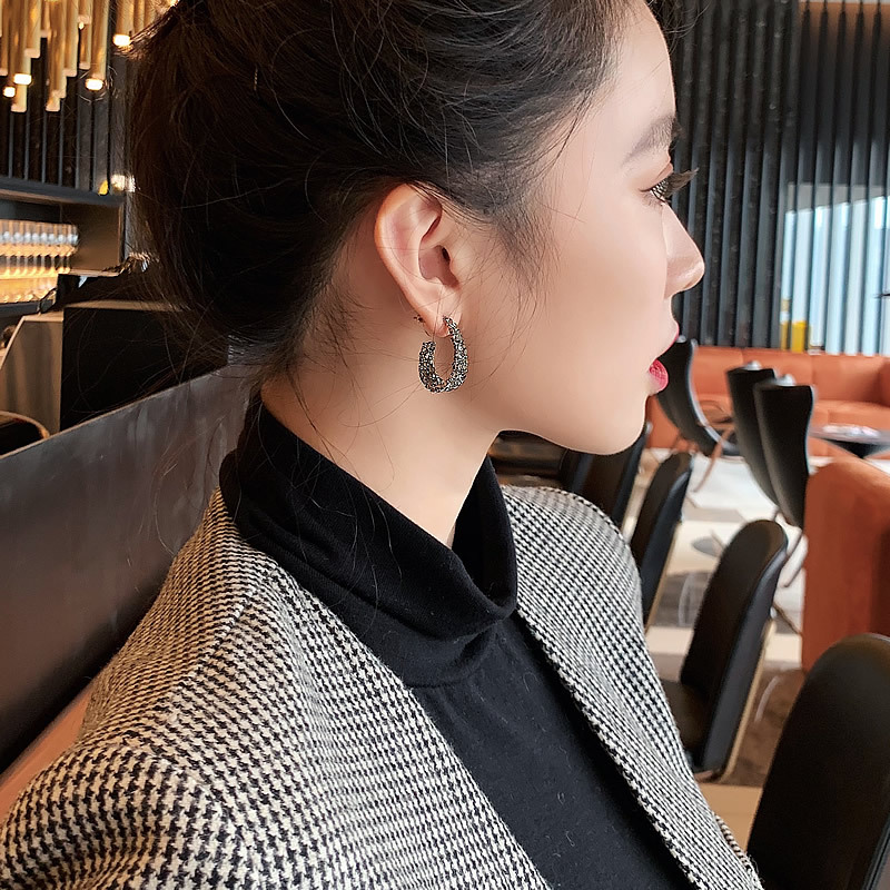 1 Pair Elegant Retro Lady Geometric Inlay Alloy Zircon Ear Studs display picture 3
