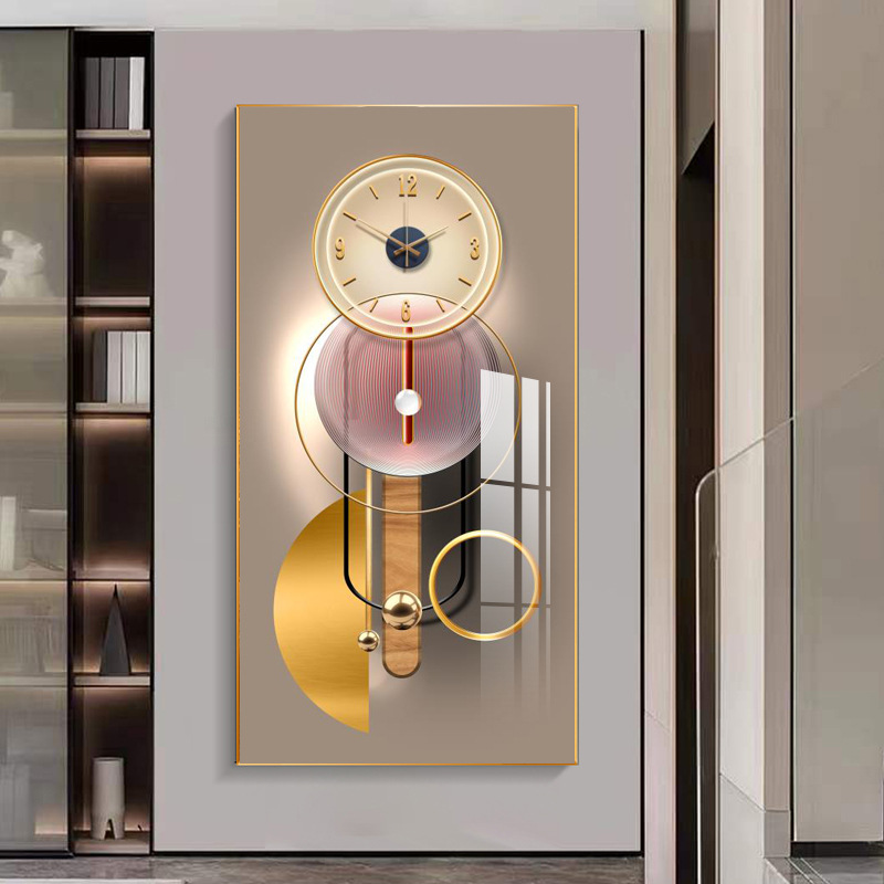 抽象几何入户客厅装饰画现代高级感背景墙高清打印3D视觉晶瓷画