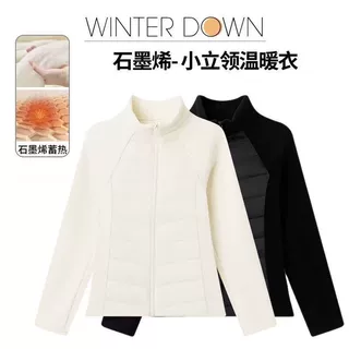 秋冬款轻薄棉服女内胆瑜伽立领秋版修身时尚防风保暖拼接厚外套女