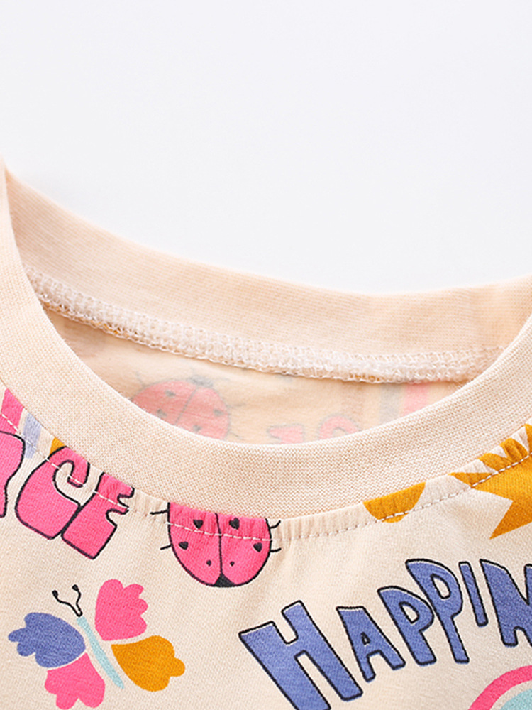 Malwee niñas vestido verano nuevo europeo y americano niños casual impreso manga corta cuello redondo vestido de princesa para niños