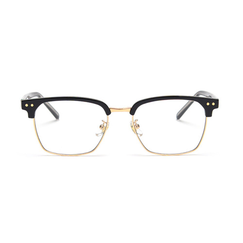 A2152 Korean style square literary retro metal eyebrow men's and women's myopia glasses frame plain business flat plate