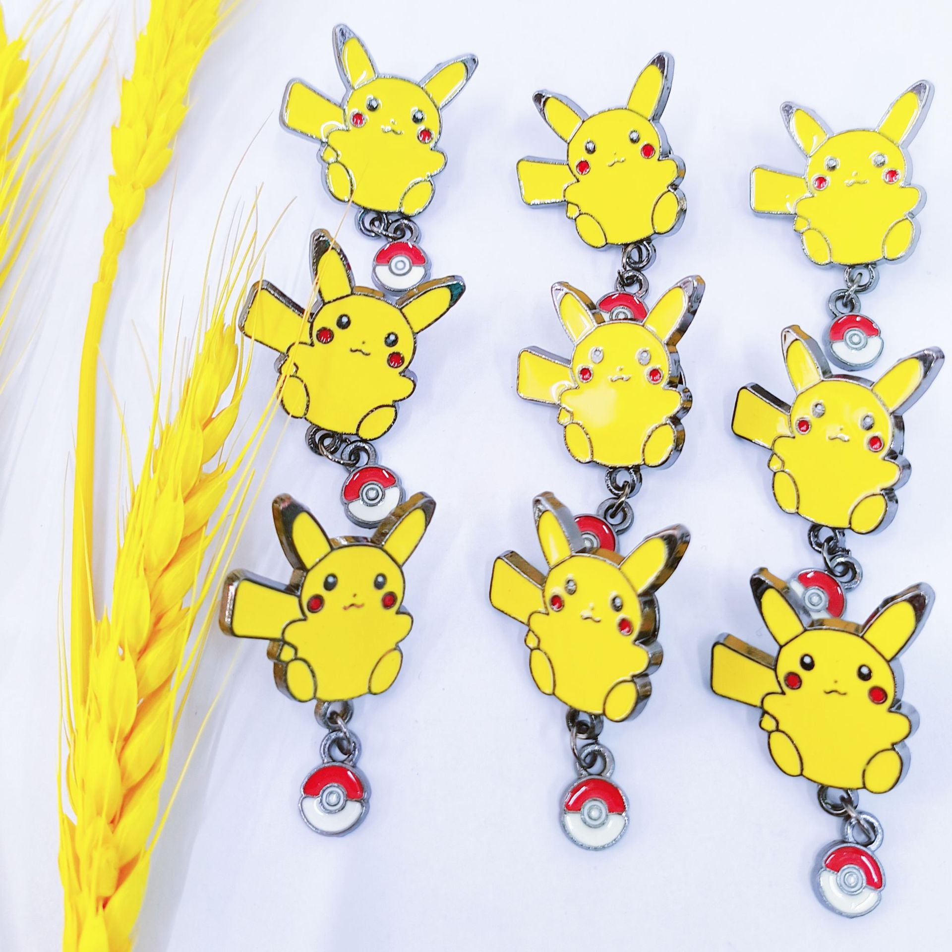 合金日系动漫卡通皮卡丘 胸针 可爱卡通金属徽章宠物小精灵别针领详情6
