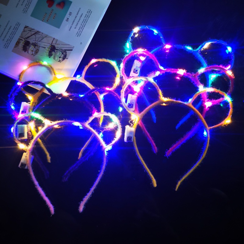 Concierto de palos fluorescentes estrella pentagonal brillante azul brillante aro de cabello flash stick props de la fiesta