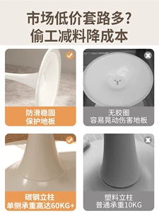 [边几小茶几美式实木郁金香奶茶店咖啡台洽谈阳台简约休闲小圆桌子]