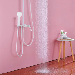 Pressure-boosted shower head with fine water spray, large water output, single head detachable plastic shower spray