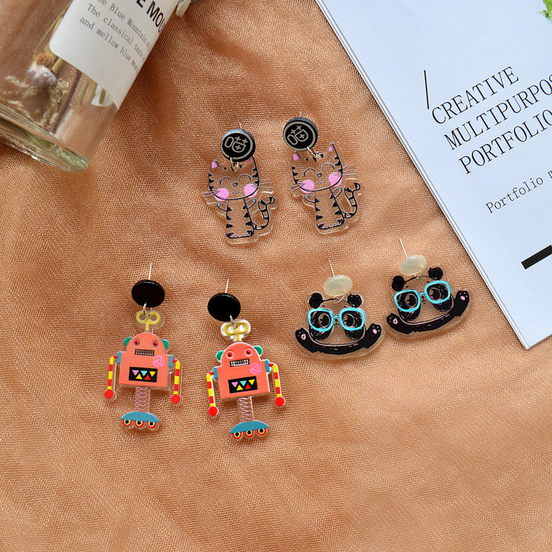 Cartoon Style Animal Arylic Drop Earrings display picture 1