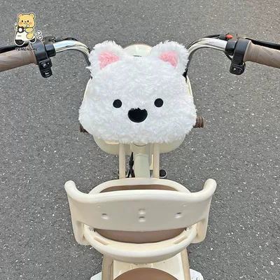 Thickened and enlarged lumbar support cushion for the back seat of electric vehicles, suitable for both electric bikes and motorcycles; plush back protector (Electric car rear backrest) - white-west-highland-puppy-electric-vehicle-backrest-cushion-style