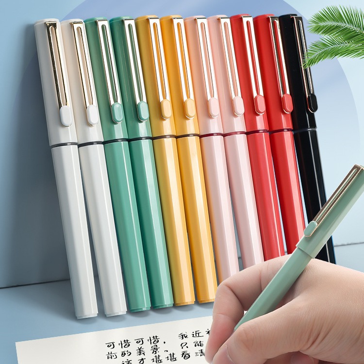 塑料直液式走珠笔高颜值针管笔速干大容量彩色学生0.5黑笔中性笔